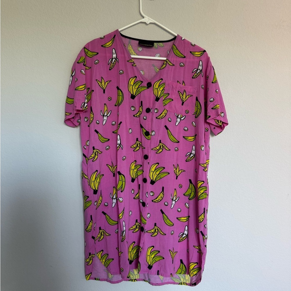 Nooworks banana tunic shirt dress 🍌 MD Rayon